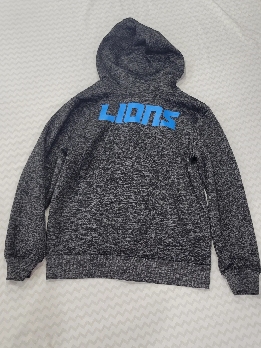NFL Detroit Lions  Kids L (14/16)  Charcoal Zip Hoodie